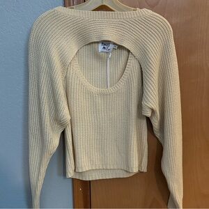 Princess Polly Cream Sweater